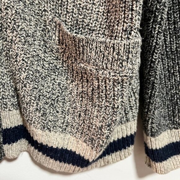 American Eagle Shawl Collar Knit Cardigan – Grey & Black – Size L - Picture 6 of 13